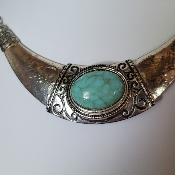 Silver turquoise necklace - Picture 2 of 4